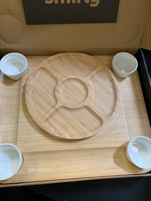 Photo 1 of SMIRLY Charcuterie Boards Set - Large Bamboo Cheese Board Set - House Warming Gifts New Home, Wedding Gift for Couple, Bridal Shower Gift, Birthday Gifts for Women