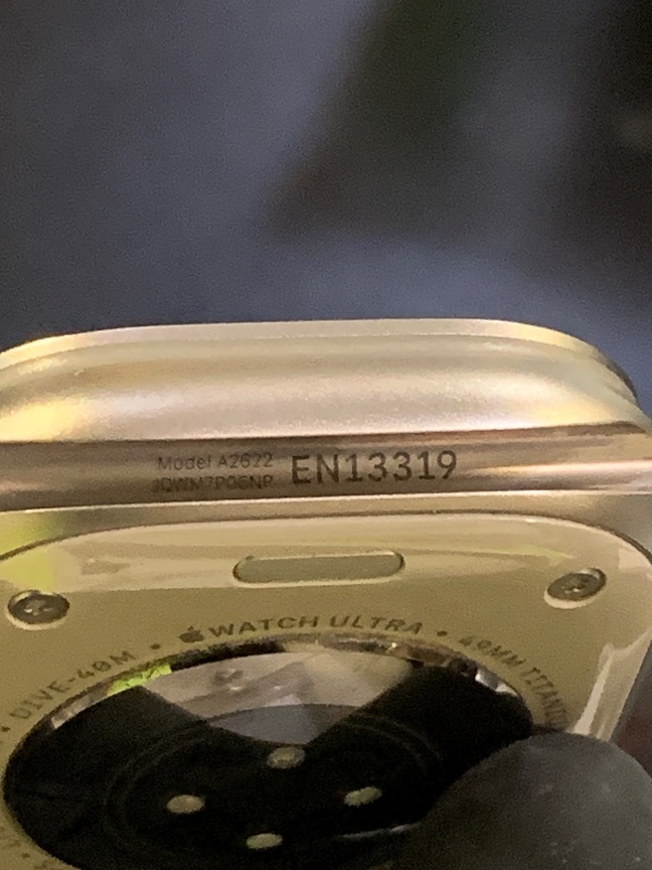 Photo 1 of Apple Watch Ultra [GPS + Cellular 49mm] Titanium Case with White Ocean Band, One Size (Renewed Premium)