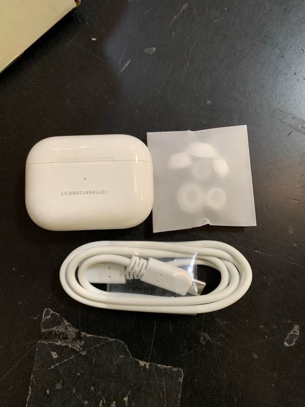 Photo 1 of Apple AirPods Pro (2nd generation) with MagSafe Charging Case (USB-C) (Renewed)