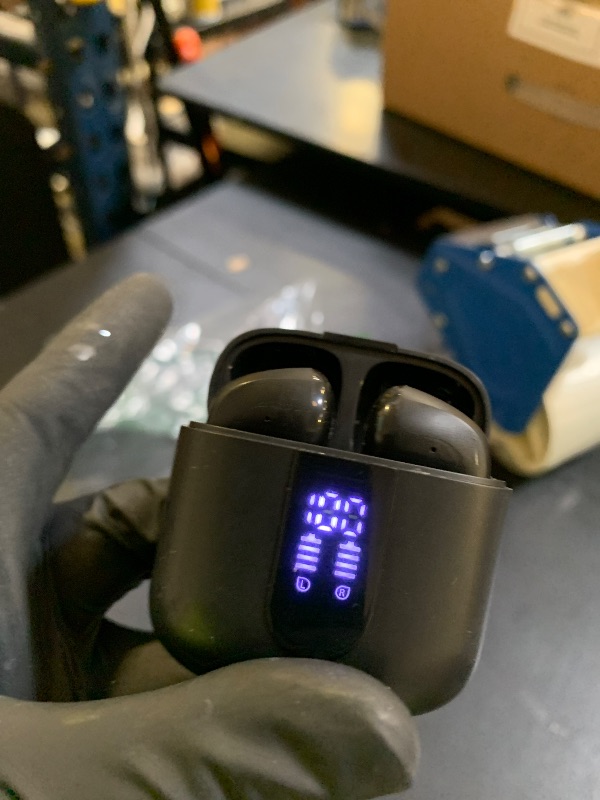 Photo 1 of Haqquio Wireless Earbuds, Bluetooth Headphones with Deep Bass Stereo, 48H Playback Ear Buds with LED Power Display, Lightweight, IPX7, in-Ear Earphones with Mic for iPhone/Android/iPad, Black