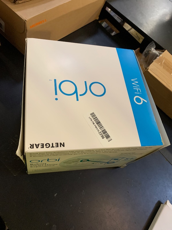 Photo 1 of NETGEAR Orbi Whole Home Tri-Band WiFi 6 Mesh Network System (RBK752P) – Router with 1 Satellite Extender, Security Features, Coverage up to 5,000 sq. ft., 75 Devices, AX5200 802.11ax (Up to 5.2Gbps)