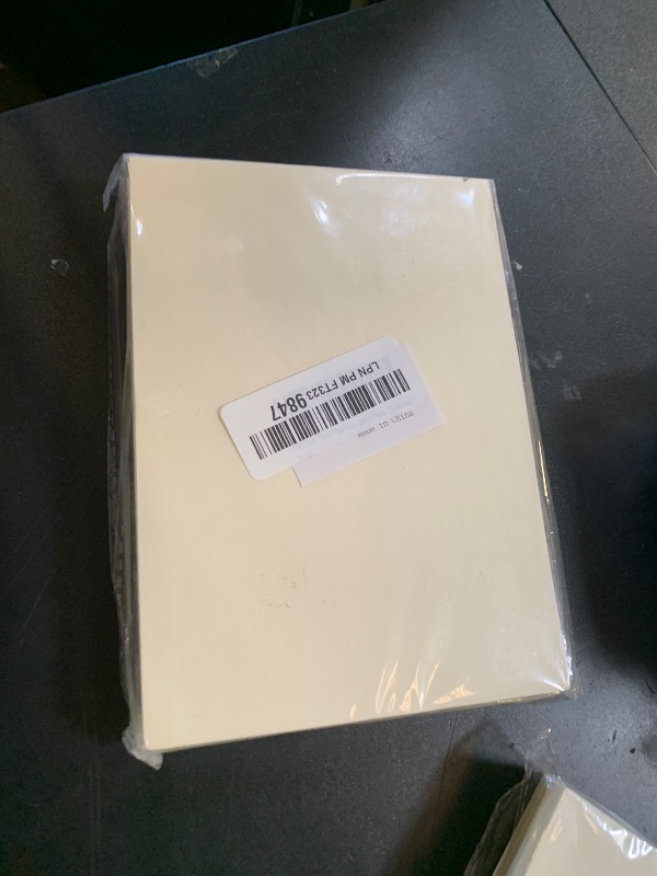 Photo 1 of 100 Pack Thick Paper Cardstock Blank Heavy Cards Stock for Invitations, Greeting Cards Making, Postcards, Photos, 250GSM Thick Paper (Cream, 5x7 inches)