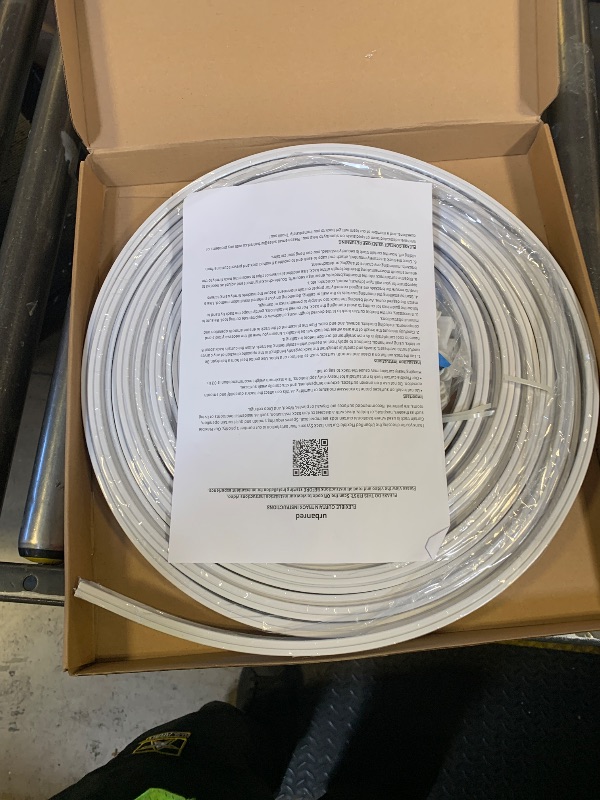 Photo 1 of UrbanRed Flexible Bendable Ceiling Curtain Track, 39.4 ft (12 m) Mount for Rail with Curtain Tracks System, Room Divider, Curtains Rod, RV Ceiling Track for Curtains, Long Curved Hospital System White