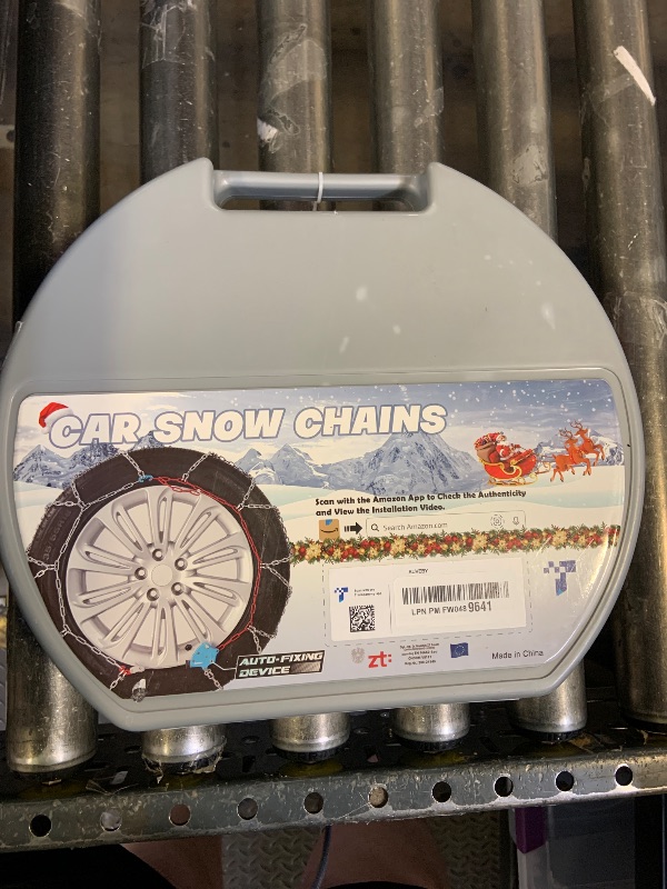 Photo 1 of Snow-Chains Auto Fixing 1 Min Quick Fit Easy Installation Tire-Chains, Gifts for Safety, Portable Reusable Universal Emergency Tire Traction Chain for Passenger Car and SUV - Set of 2 (XM-130)