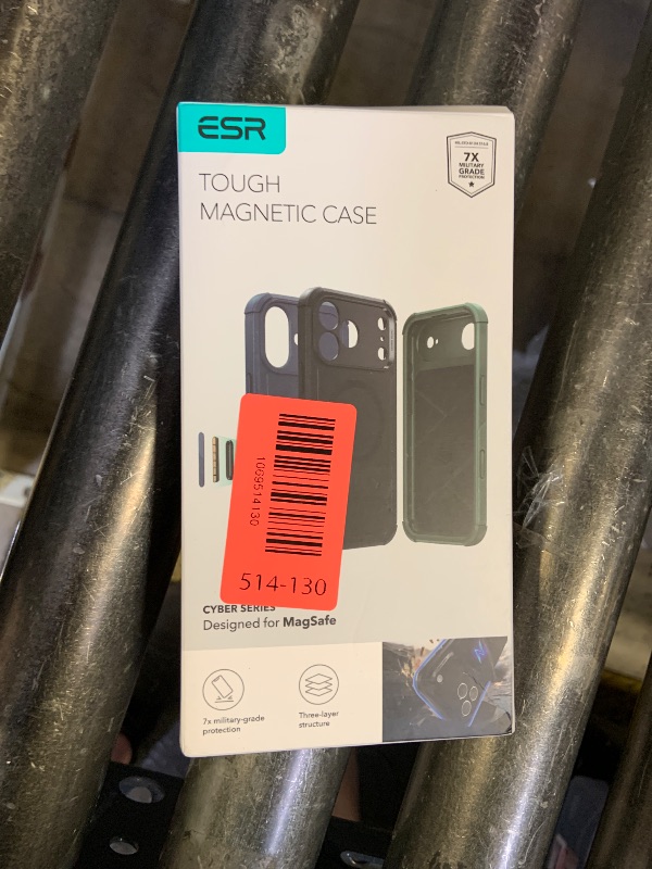 Photo 1 of ESR for iPhone 17 Pro Max Case, 7X Military-Grade Drop Protection, Shock-Absorbing Rugged Cover with Camera Control Button, MagSafe Accessories Compatible, Cyber Series, Black