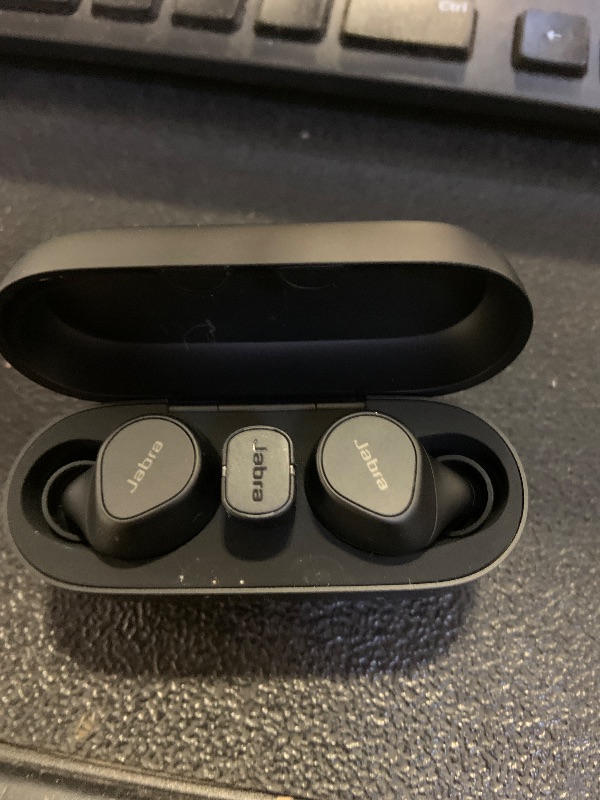 Photo 1 of Jabra Evolve2 True Wireless Earbuds - in-Ear Bluetooth Earbuds with Active Noise Cancellation MultiSensor Voice Technology - Certified to Work with Your Virtual Meeting Apps - Black