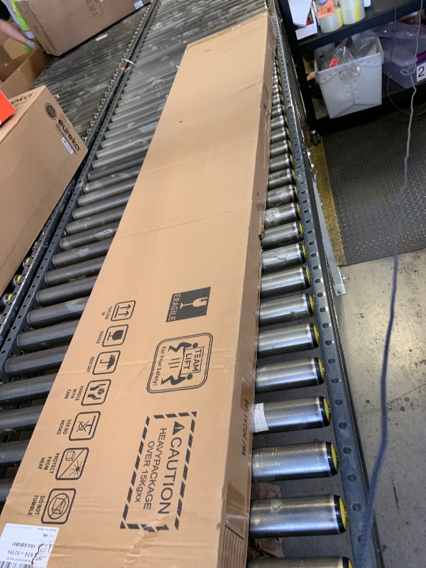 Photo 1 of ROYMELO 32x80 Inch Glass Sliding Barn Door Slab and 5.5ft Hardware Kit Included, 5 Frosted Glass, LVL Wood Panel Covered with White Water-Proof Scratch-Proof PVC Surface, Simple DIY Assembly