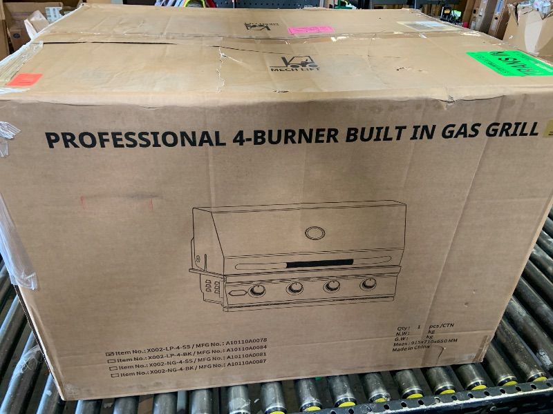 Photo 1 of Hygrill STD Series 32-Inch Built In Grill, Stainless Steel 4-Burner Grill Head for Outdoor Kitchen, Liquid Propane