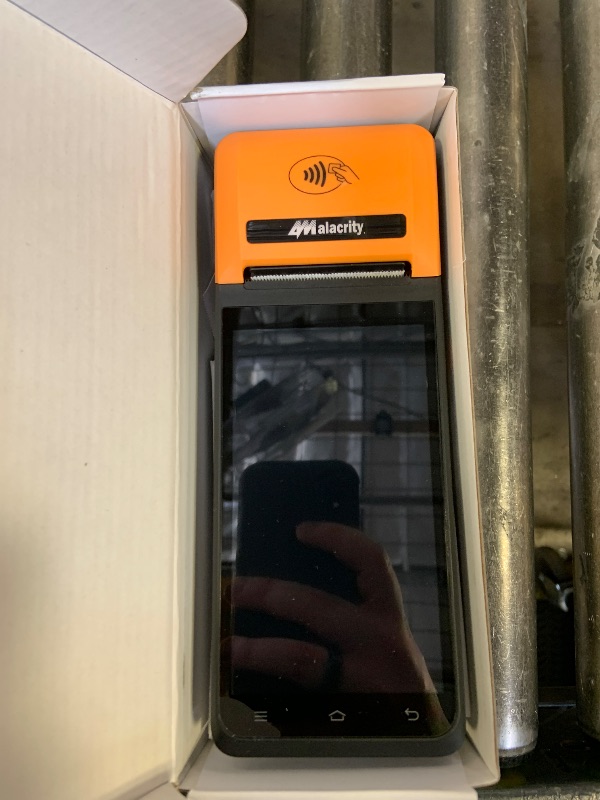 Photo 1 of Alacrity Mobile POS PDA Terminal, Android 13 SoftPay,1D 2D Scan Module, 58mm Thermal Printer, 5.5" Touch Screen, 4G WiFi Bluetooth, Ideal for Retail, Hospitality, Logistics, Field services, Healthcare