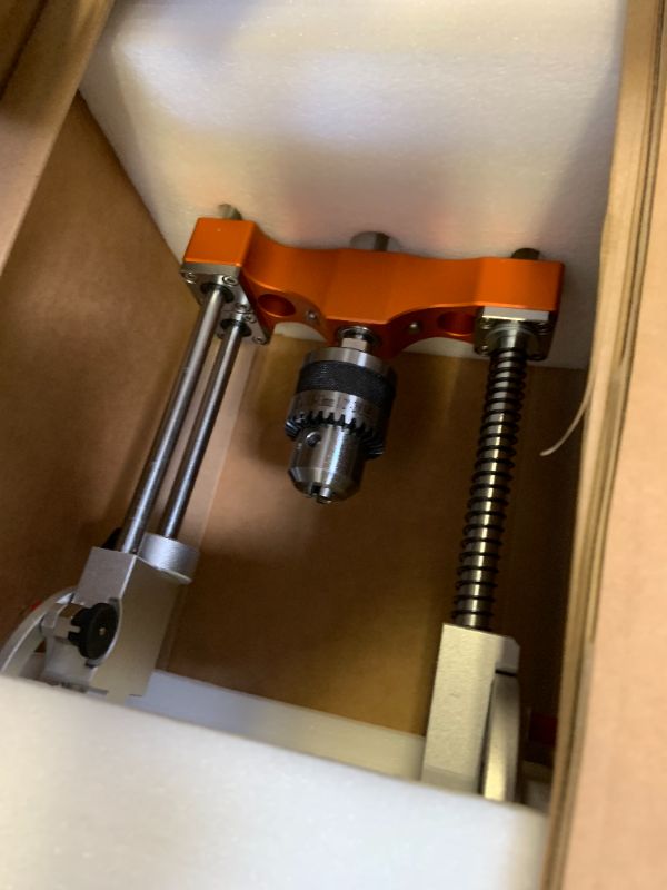 Photo 1 of SpeTool Portable Drill Guide with Liner Ball Bearings Guide Poles, 1/2” Chuck Drill Press Adapter for Hand Drill Adjustable from 0-60°, Multi Angle Drill Guide for Straight Holes Woodworking