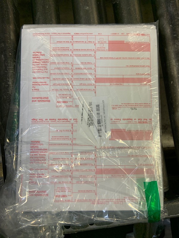 Photo 1 of 1099 DIV Income Tax Forms 2025 Set and 1096 - Kit for 10 Vendors 4-Part, Complete Laser Forms with Self-Seal Envelopes in Value Pack | 1099-DIV Income 2025