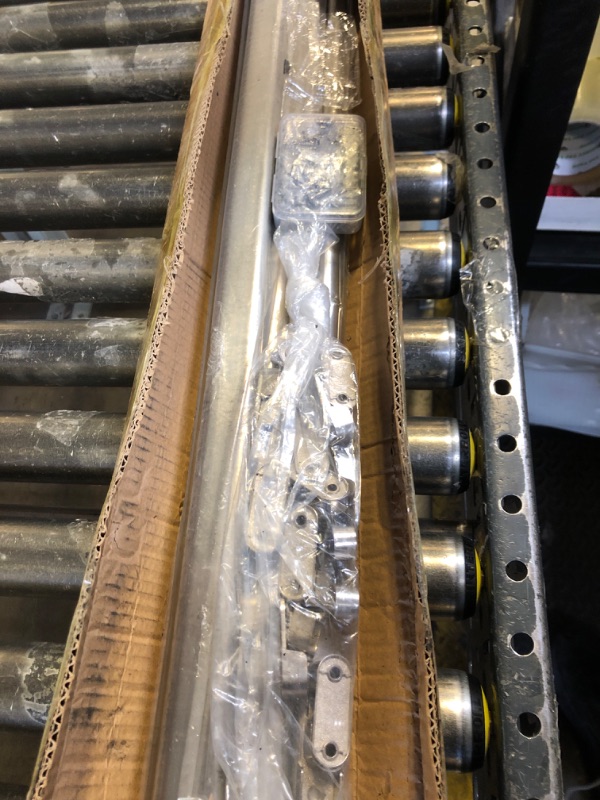 Photo 1 of Tandefio Chrome Closet Rod 92 Inch with Oval Closet Rod 6 End Supports for Laundry Room Hanging Clothes Waterproof Shower for Curtains(Silver,6 Sets)