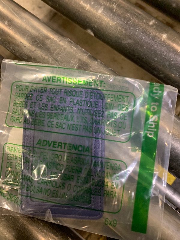 Photo 1 of 1 Pcs Leather ID Badge Holder - Vertical, Blue, Multiple Card Slots for Offices, Staff, Students, Employees