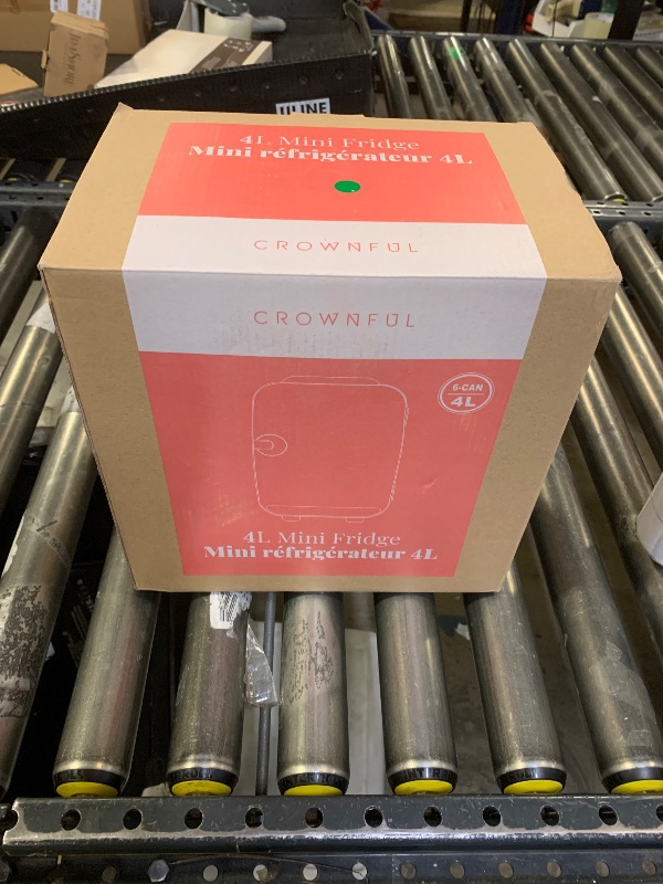 Photo 1 of CROWNFUL Mini Fridge, 4 Liter/6 Can Portable Cooler and Warmer Personal Refrigerator for Skin Care, Cosmetics, Beverage, Food,Great for Bedroom, Office, Car, Dorm, ETL Listed (Green)