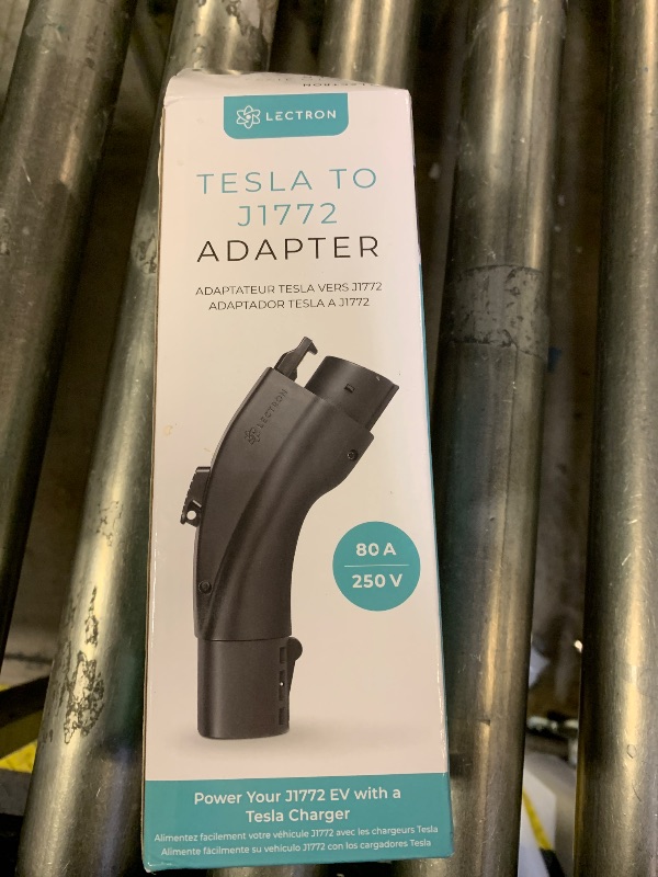 Photo 1 of Lectron NACS to J1772 EV Charging Adapter - Compatible with Tesla Wall Connectors, Destination Chargers, & Mobile Connectors (80A, 250V) - for J1772 Electric Vehicles - UL 2252 Certified (Black)