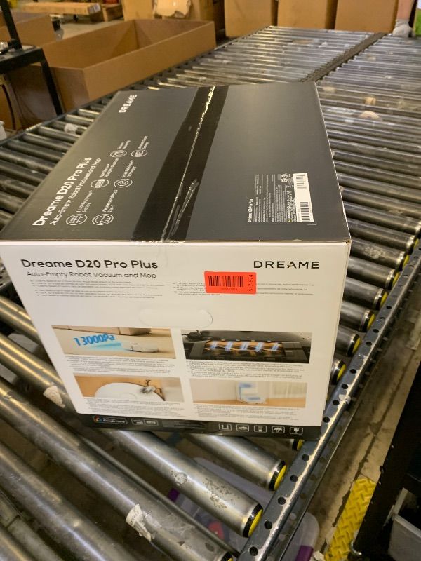 Photo 1 of DREAME D20 Pro Plus Robot Vacuum, 13,000Pa Suction, DuoBrush for Pet Hair, Corner Cleaning, Self Emptying, LDS Navigation Laser Avoidance, Vacuum Mop, Hard Floors&Carpets, 5,200mAh Battery White