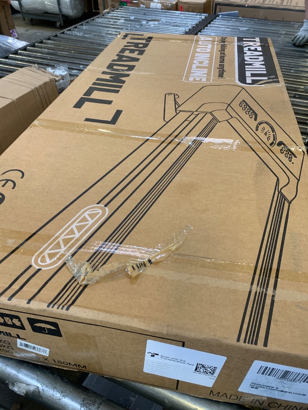 Photo 1 of TRAILVIBER Walking Pad Treadmill with 12% 9-Level Auto Incline, 450 lbs Capacity RGB LED Screen, Bluetooth Speaker Under Desk Treadmill, Compact Treadmills for Home Hiking, Black