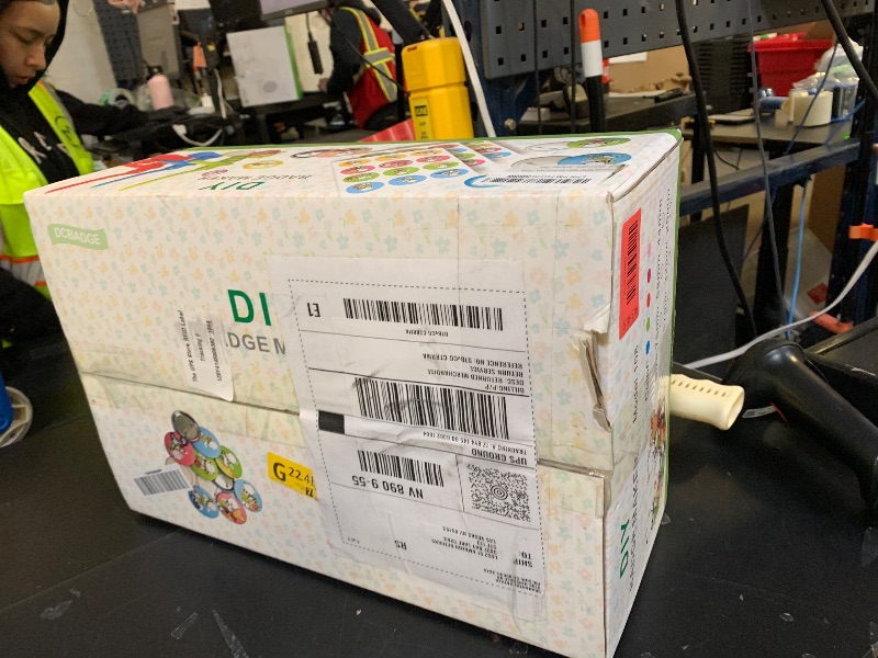 Photo 1 of **PARTIAL SET**Happizza Button Maker Machine, 75mm(3 inch) DIY Pin Button Maker Press Machine Kit, Badge Button Press Machine Pin Maker Machine with Free 100pcs Button Parts&Pictures&Circle Cutter&Magic Book