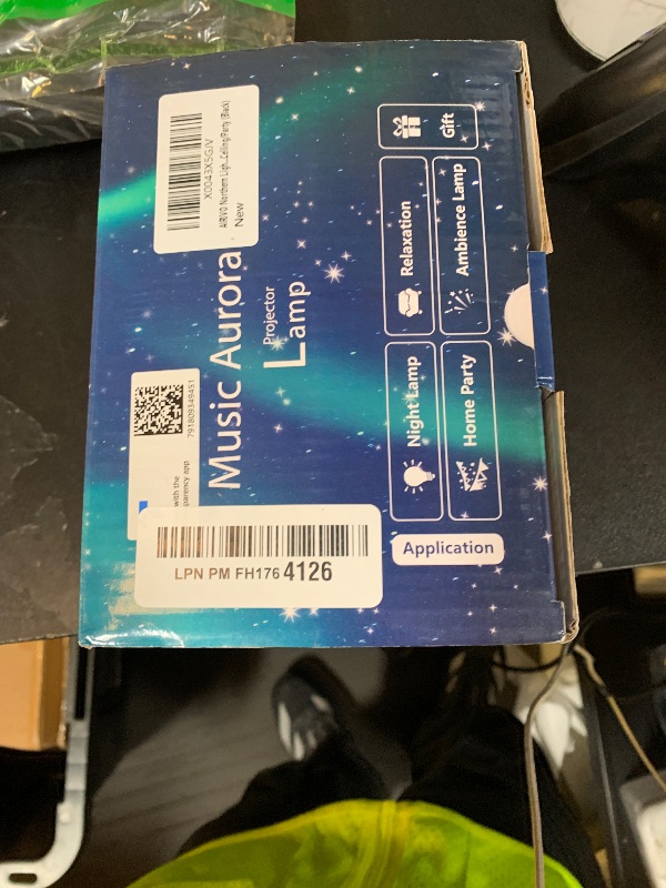 Photo 1 of AIRIVO Northern Lights Aurora Projector, Star Projector Music Speaker, White Noise Night Light Galaxy Projector for Kids Adults, for Home Decor Bedroom/Ceiling/Party (Black)