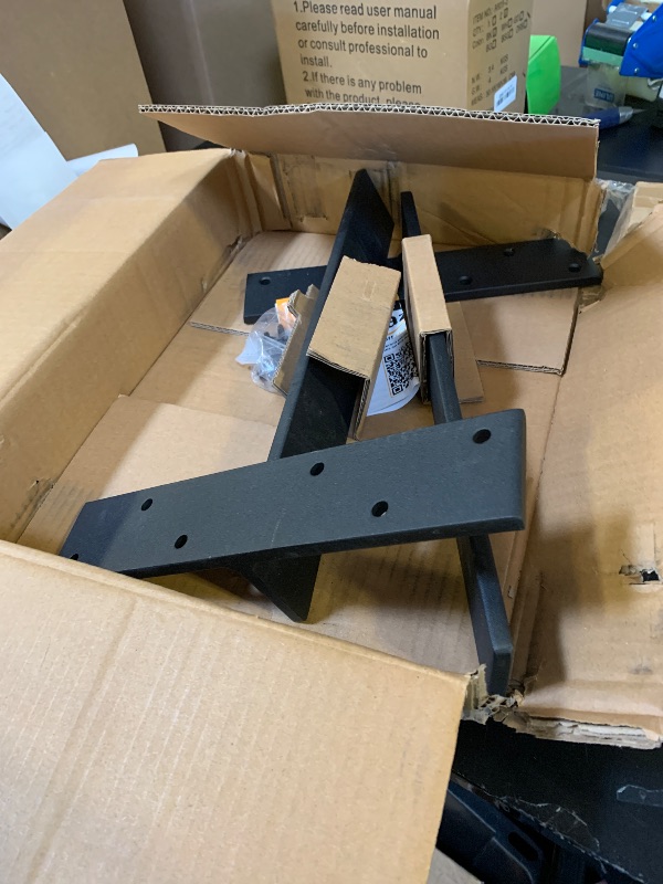 Photo 1 of 3/8" Thick Heavy-Duty Floating Shower Bench Brackets - 16" L x 2.5" W Wall Mount Bracket, Free Hanging T Shelf Support Brackets for Vanity, Granite Countertops, Dishwashers,Bench Seats (2-Pack)