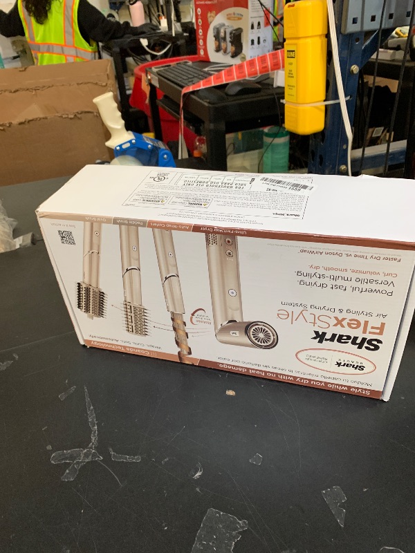 Photo 1 of Shark HD430REF (Refurbished) FlexStyle Air Styling & Drying System, Powerful Hair Dryer Brush & Multi-Styler with Auto-Wrap Curlers, Paddle Brush, Oval Brush, Concentrator Attachment, Stone (Renewed)