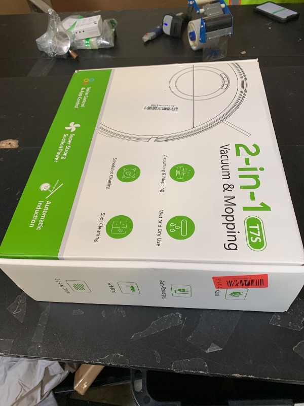 Photo 1 of UMMUND Robot Vacuum and Mop Combo, 2 in 1 Mopping Robotic Vacuum Cleaner with Schedule, Wi-Fi/App/Remote, Strong Suction, Self-Charging, Slim, Ideal for Hard Floor, Pet Hair, Low-Pile Carpet