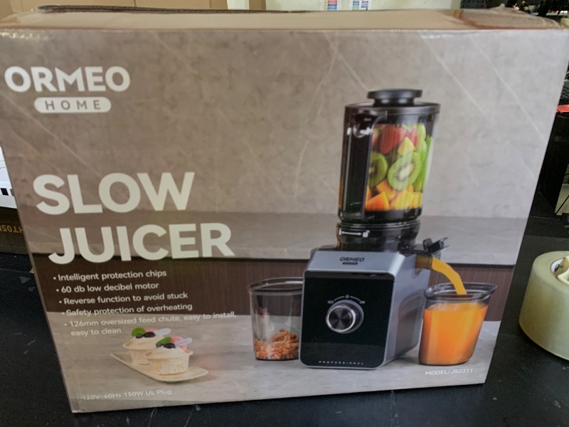Photo 1 of Cold Press Juicer, ORMEO HOME Masticating Juicer Machines with 4.35"Large Feed Chute Fit Whole Vegetables & Fruits, with Pulp Seperation, 99.6% Juice Purity, Quiet Motor, Easy to Clean,BPA Free