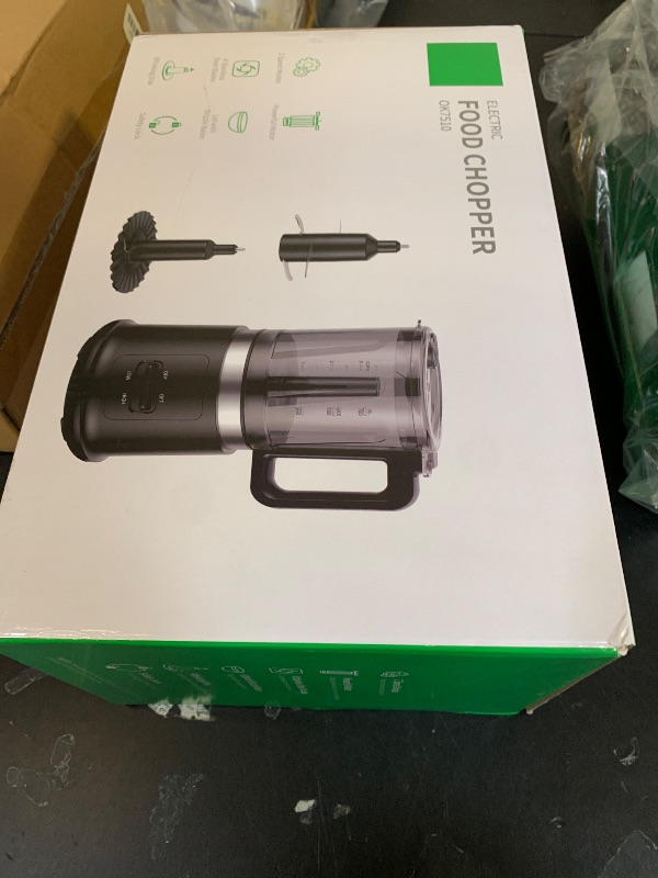 Photo 1 of Food Chopper, 4 Cup Mini and Fast Food Processor, Electric Meat Grinder with 2 Speed, 4 Stainless Steel Blades, and Whisk, 400W Power for Chopping, Mixing, Emulsifying, Puree and Whisking, BPA-Free