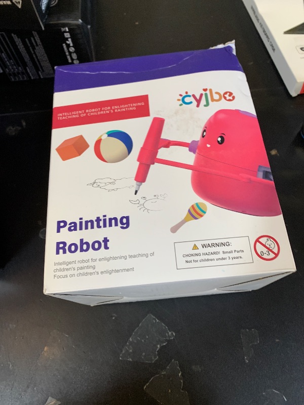 Photo 1 of CYJBE Interactive Educational Drawing Robot for Kids - Montessori Learning Toy with 150 Word Cards, Voice Interaction, Ages 5+ (Pink)