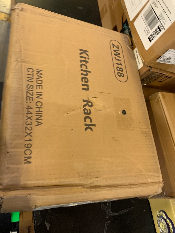 Photo 1 of **DAMAGE, SEE NOTES** SWTYMIKI 6-Tier Coffee Bar Station - Bakers Rack with Drawer & 6 S-Shaped Hooks, Corner Coffee Stand Station, Bar Cabinet for Kitchen Entryway Living Room,11.81" Dx18.9 Wx56.7 H, Black