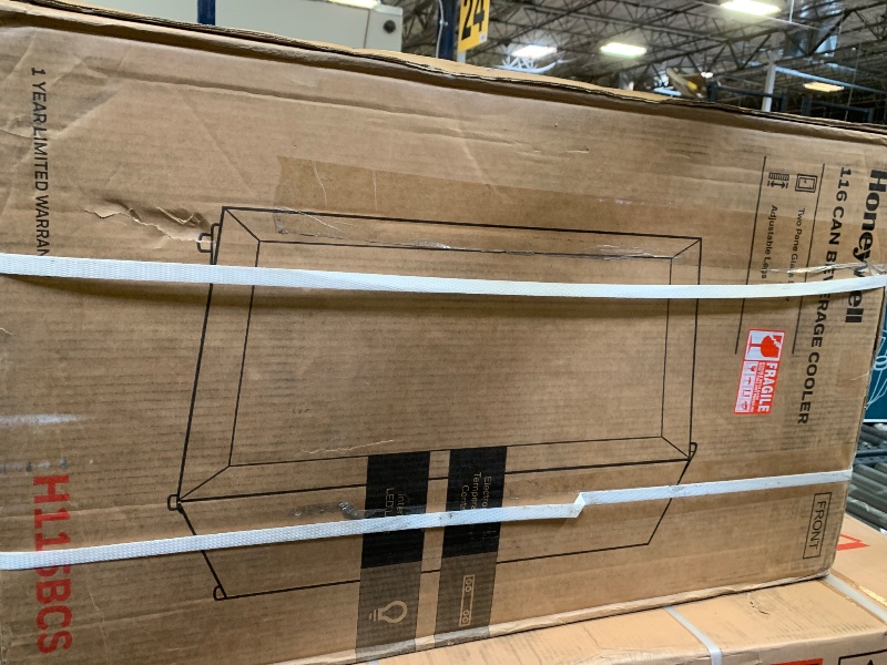 Photo 1 of --FACTORY SEALED-- Honeywell Beverage Refrigerator and Cooler, 116 Can Mini Fridge with Glass Door for Soda Beer or Wine for Office or Bar with Adjustable Removable Shelving, Commercial Grade --FACTORY SEALED--