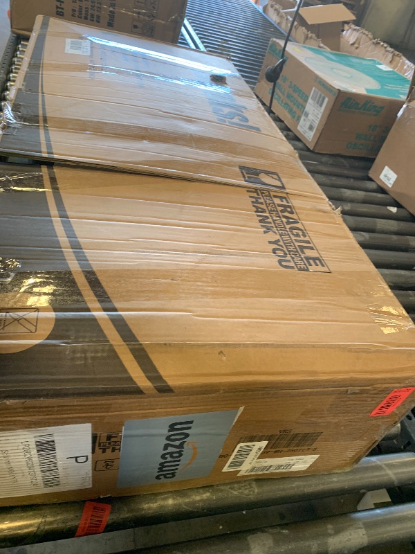 Photo 1 of Shintenchi Kitchen Island with Folding Drop Leaf, Rolling Island Table with Storage, Kitchen Cabinet on Wheels with Seating Area for Kitchen, Bar Cart with Cabinet, White