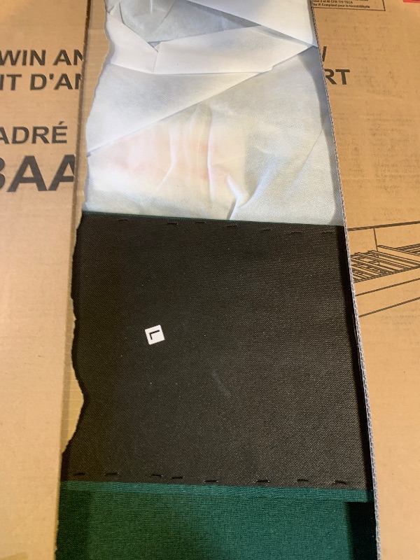 Photo 1 of Double Twin Size Upholstered Daybed with Trundle and Storage Drawer, Green Wood Bed Frame for Teens