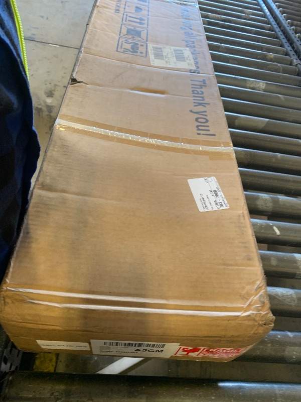 Photo 1 of --FACTORY SEALED-- COSHOMER 42" x 96" Bypass Barn Door, Sliding Barn Door with 7FT Track Hardware Kit Included, H Shape Solid Core MDF Barn Doors, Waterproof PVC Surface, Save Space, Easy to Install, White --FACTORY SEALED--