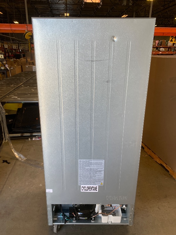 Photo 1 of BLACK+DECKER 24 Cu. Ft. Top Mount Refrigerator with Freezer, 2 Door Refrigerator with Top Freezer and Adjustable Temperature Control, Full Size Kitchen, ENERGY STAR, BR2400JS, Stainless Look