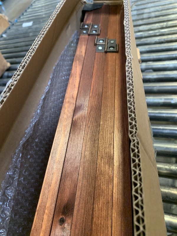 Photo 1 of Furnnylane 5 Panel Bamboo Room Divider and Folding Panel Screen,Bamboo Panel Divider for Room Separation,Brown,67" H x 76.75" W