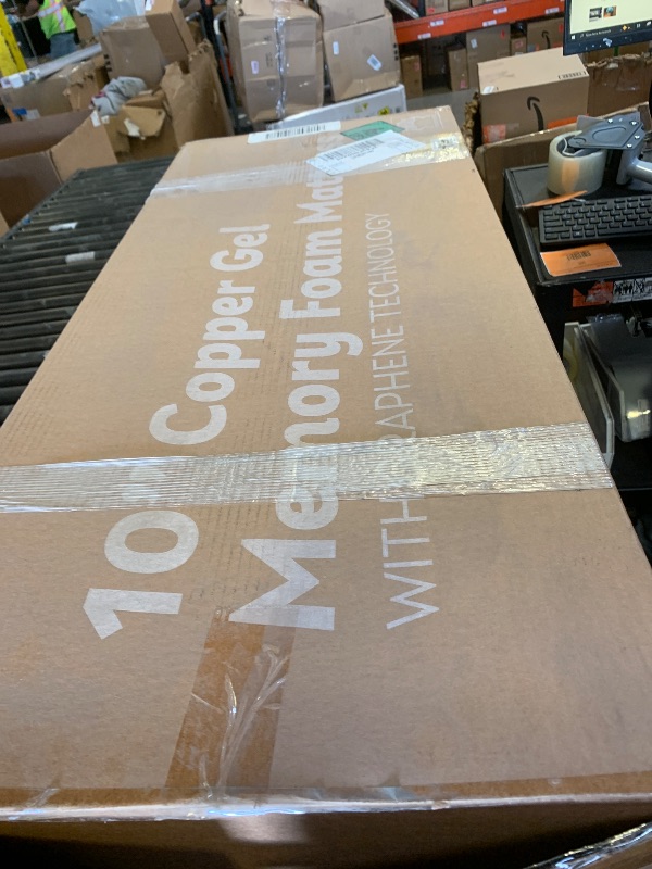 Photo 1 of MLILY EGO Copper Full Memory Foam Mattress 10 Inch, Copper Gel Infused Mattress Bed in A Box CertiPUR-US Certified, Medium, 54”x75”x10”, Darkgray