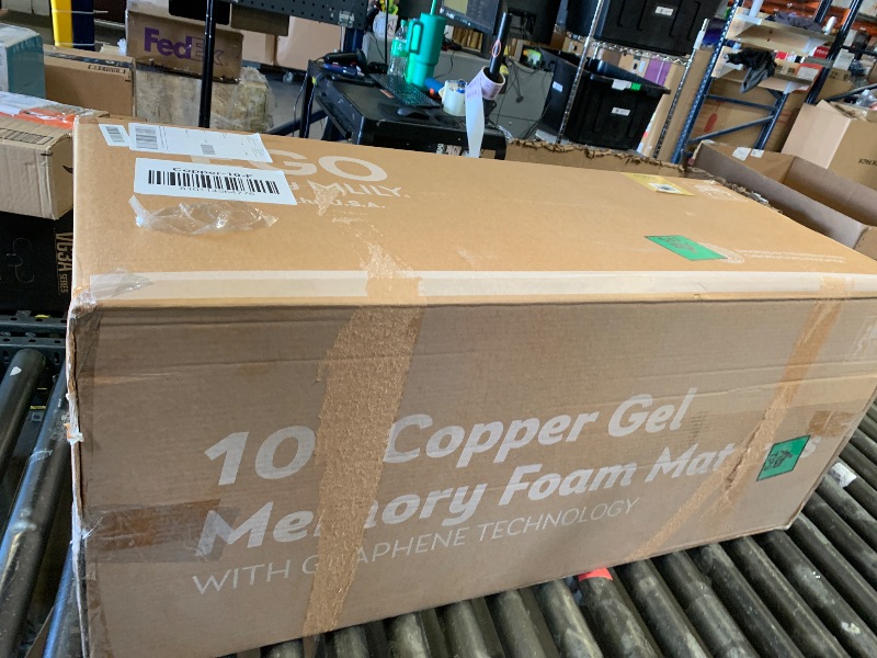 Photo 1 of MLILY EGO Copper Full Memory Foam Mattress 10 Inch, Copper Gel Infused Mattress Bed in A Box CertiPUR-US Certified, Medium, 54”x75”x10”, Darkgray
