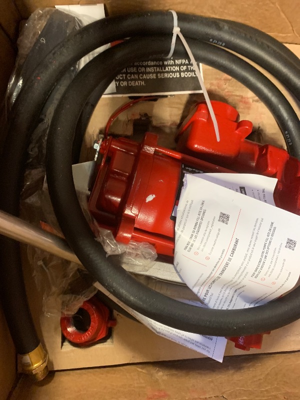 Photo 1 of Fill-Rite FR700V 115V 20 GPM Fuel Transfer Pump with Discharge Hose & Manual Nozzle | For Gasoline, Diesel, Kerosene, Ethanol Blends, Methanol Blends & Biodiesel up to B20