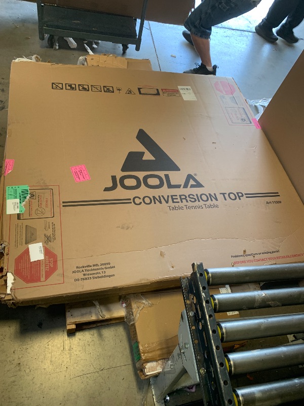Photo 1 of  --FACTORY SEALED-- JOOLA Table Tennis Conversion Top with Net Set - Full Sized MDF Ping Pong Table Top for Pool Table - Quick Assembly with Foam Backing to Protect Billiard Table --FACTORY SEALED--