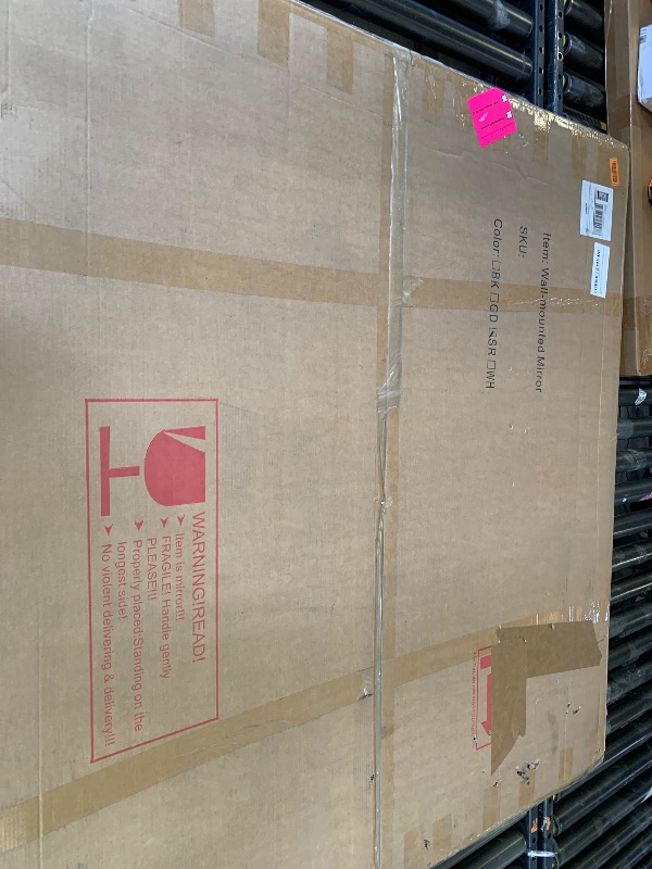 Photo 1 of VooBang Large Silver Round Bathroom Mirror, 48 inch Circle Wall Mounted Hanging Mirror with Simple Modern Circular Metal Frame for Hallway, Entryway, Living Room, Silver Frame