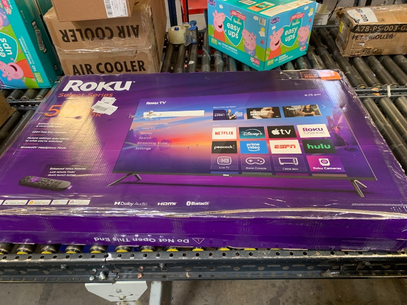 Photo 1 of Roku Smart TV – 50-Inch Select Series, 4K HDR TV – RokuTV with Enhanced Voice Remote – Flat Screen LED Television with Wi-Fi for Streaming Live Local News, Sports, Family Entertainmentmnbbv