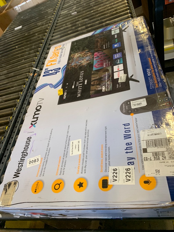 Photo 1 of Westinghouse Roku TV - 43 Inch Smart TV, 4K UHD QLED Television w/HDR 10+, Dolby Vision, Wi-Fi & Mobile App Connectivity, Flat Screen Compatible w/Apple HomeKit, Alexa, & Google Assistant