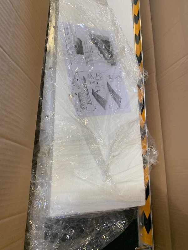 Photo 1 of 8FT Portable Wheelchair Ramp, Non-Slip Aluminum Folding Handicap Ramp, 600 LBS Capacity Door Threshold Ramps for Home Steps, Scooter Ramp for Car, Doorways, Curbs, Stairs, Cart, Wheel Chair Steps