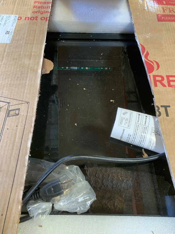 Photo 1 of Benrocks 30'' Electric Fireplace Inserts, Recessed & Built in Wall Electric Fireplace Heater with Fire Crackling Sound, Adjustable Top Light & Flame Speed, Overheating Protection, 750/1500W Black