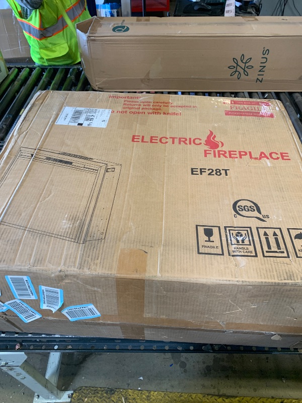 Photo 1 of Benrocks 30'' Electric Fireplace Inserts, Recessed & Built in Wall Electric Fireplace Heater with Fire Crackling Sound, Adjustable Top Light & Flame Speed, Overheating Protection, 750/1500W Black