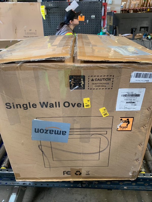 Photo 1 of 24 Inch Built-in Electric Single Wall Oven, 2.5 Cu.ft Convection Oven with 8 Cooking Functions, 360° Rotating Rotisserie