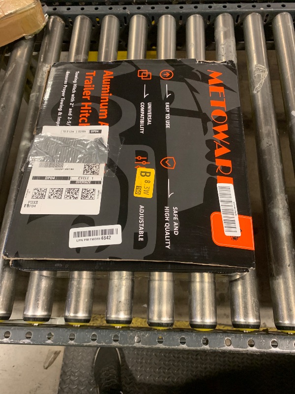 Photo 1 of METOWARE Adjustable Trailer Hitch - Aluminum Drop Hitch Fits 2.5-Inch Receiver - Heavy Duty Tow Hitch with 6-Inch Drop/Rise for Truck (18,000 LBS GTW), Double Stainless Steel Locks & Hitch Pin