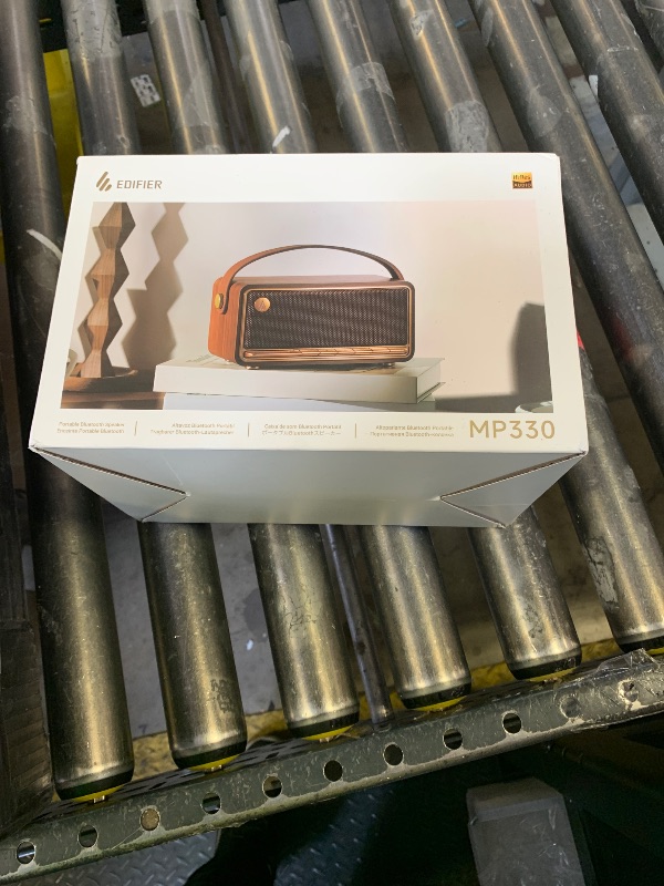 Photo 1 of Edifier Retro Wood Bluetooth Speaker, Wireless Portable Speakers with 40W Hi-Res Audio, Stereo Pairing ConneX App, USB and TF Card Brown