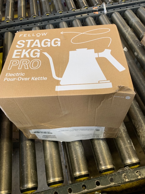 Photo 1 of Fellow Stagg EKG Pro Electric Gooseneck Kettle - Pour-Over Coffee and Tea, Quick Heating, Precise Temperature Control, Scheduling, Built-in Brew Timer, Matte White, 0.9 Liter